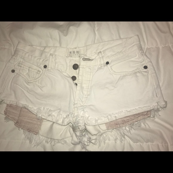 🎉HP🎉Free People Button-Fly Short White Shorts 25 - Picture 4 of 4